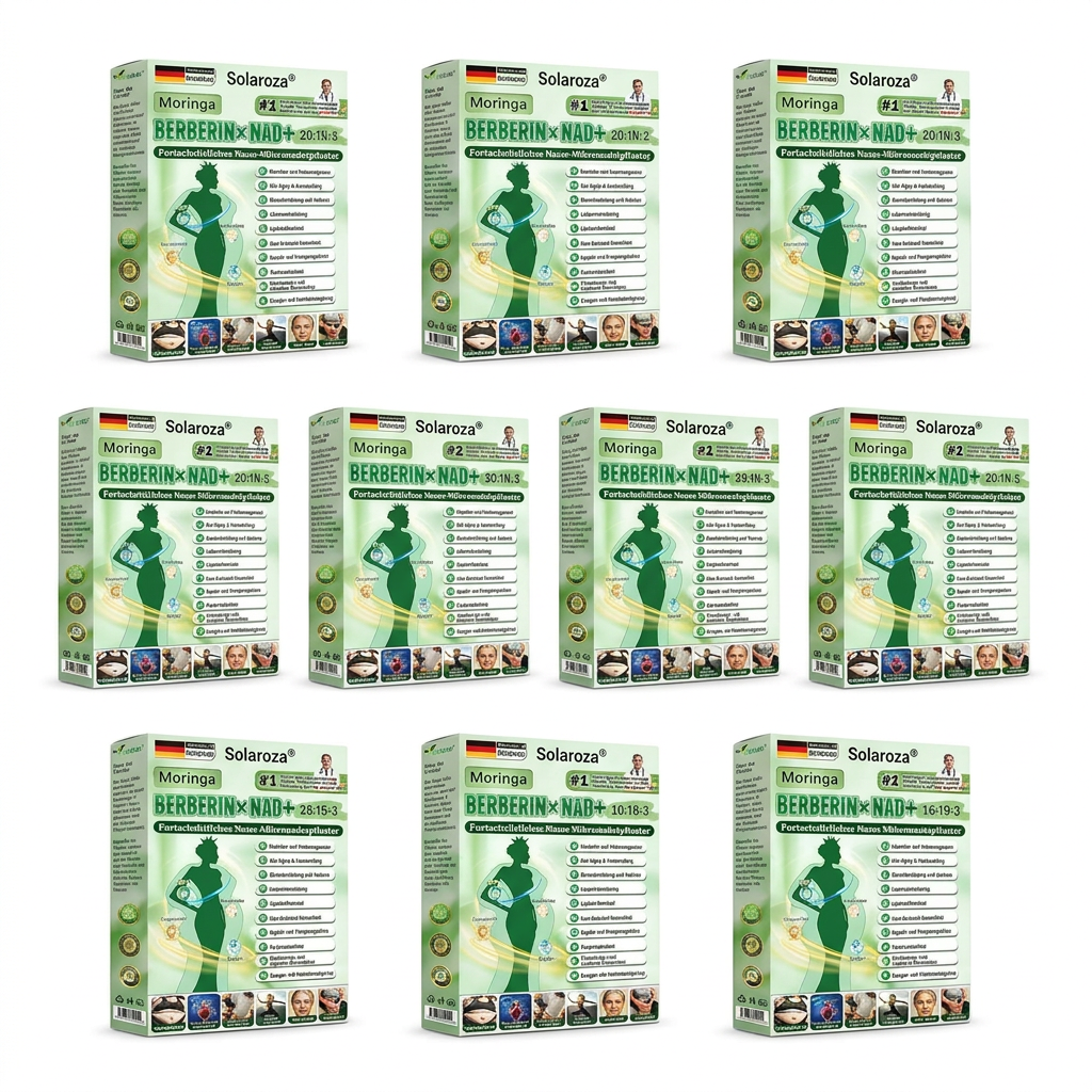 CE-zertifiziert & GMP-zertifiziert | 🧑‍⚕️🩺 Solaroza® Moringa & Berberin 10-IN-1 Fortschrittliches Nano-Mikronadelpflaster | Wissenschaftlich belegt | 10-in-1 Formel | Ergebnisse in 5 Tagen ☀️