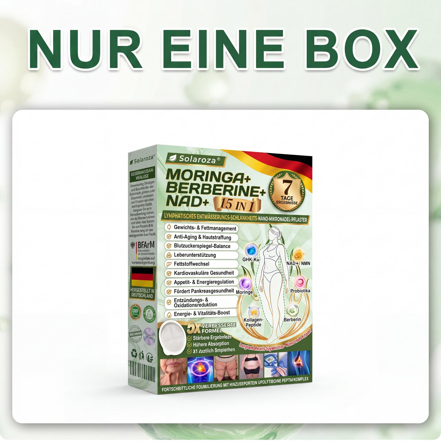 🌿CE-zertifiziert & GMP-zertifiziert | 🧑‍⚕️🩺 Solaroza® Moringa & Berberin 10-IN-1 Fortschrittliches Nano-Mikronadelpflaster | Wissenschaftlich belegt | 10-in-1 Formel | Ergebnisse in 5 Tagen🌿