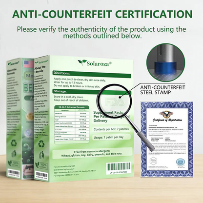 FDA Registered & GMP Certified  | 🧑‍⚕️🩺 Solaroza® Moringa & Berberine 10-IN-1 Advanced NanoMicroneedle Patch |  Backed by Scientific Evidence |10-in-1 Formula | Results in 5 Days💪